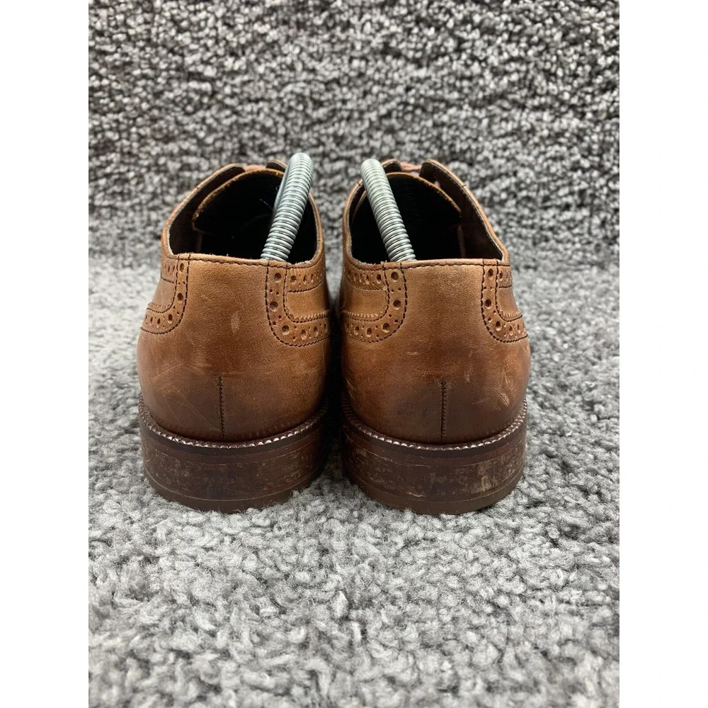 Cole Haan C12210 Brown Leather Wingtip Lace-Up Oxford Shoes Men's US 9.5 M